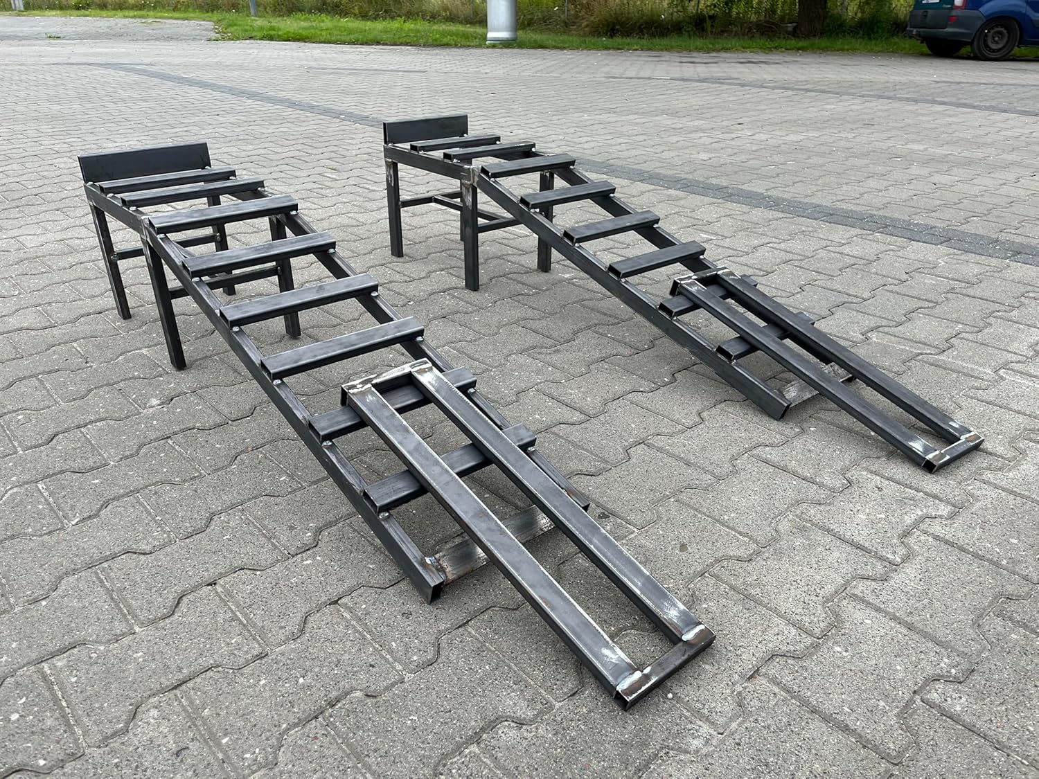 Rampy Samochodowe 2 sztuki 4 Tony z Przedłużeniemi - Niemalowane, 330mm Wysokość | MajdTech